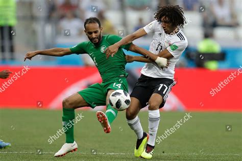 Egypts Mohamed Elneny Right Saudi Arabias Editorial Stock Photo - Stock ...