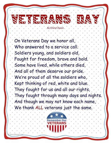 Veterans Day Printable Cards