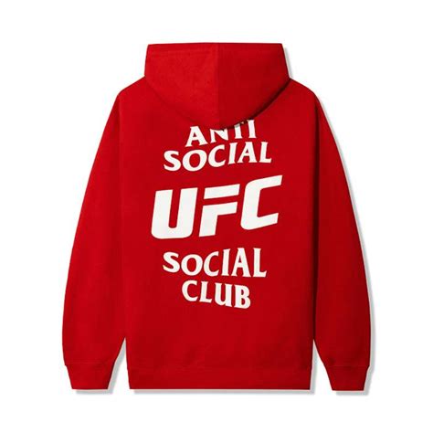 Anti Social Social Club ASSC X UFC Self-Titled Hoodie Red Anti Social Social Club | Grailed