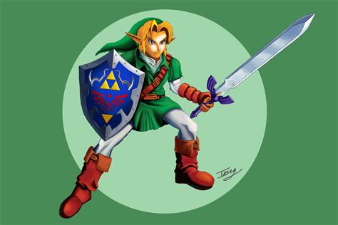 [OoT] Art of Ocarina of Time Link, tried to make it look like the official art! : r/zelda