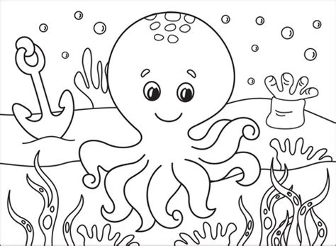 Octopus coloring page | Free Printable Coloring Pages