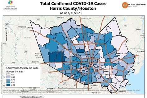 Harris County Zip Code Map 4/11/20 : r/CoronaVirusTX