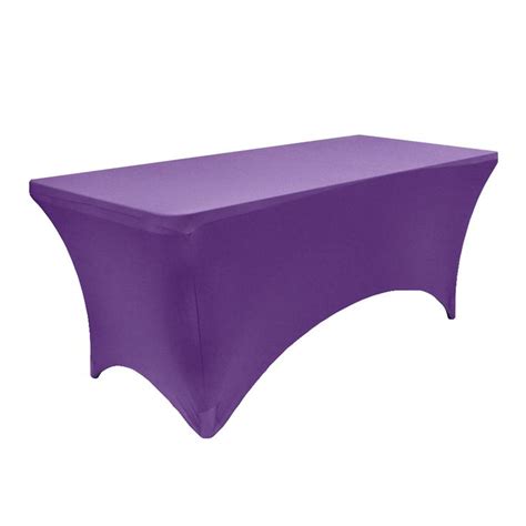 Rectangular 6 FT Spandex Table Cover - Purple | Table covers, Rectangular, Purple