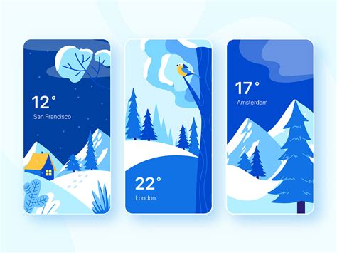 Weather Card Design by Planet X on Dribbble