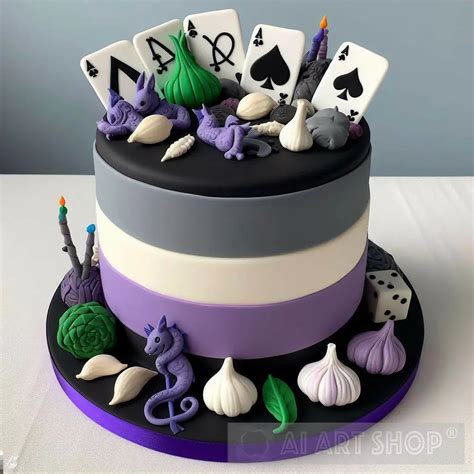 Asexual Flag Colors Pride Cake