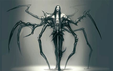 a woman standing in front of a giant spider