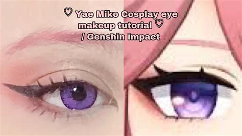 Yae Miko Cosplay eye makeup tutorial ♡ / Genshin impact - YouTube