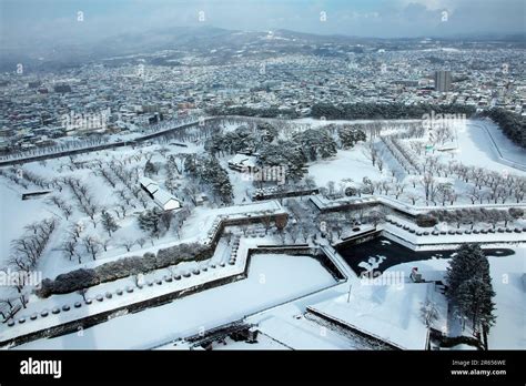 The ruins of Goryokaku seen from Goryokaku Tower Stock Photo - Alamy