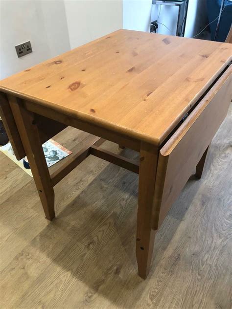 Ikea drop leaf table with 2 chairs | in Ystrad Mynach, Caerphilly | Gumtree