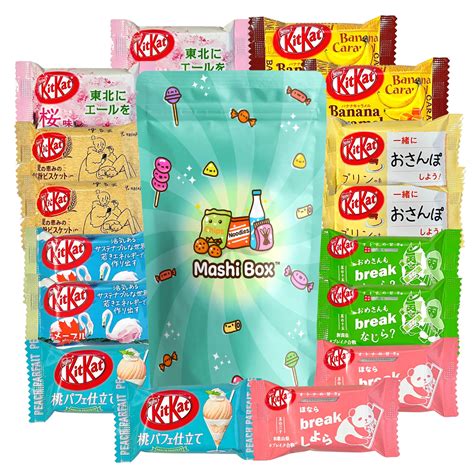 Buy Mashi Box Japanese Mini KitKat Variety Pack (16 Pieces) - 8 ...