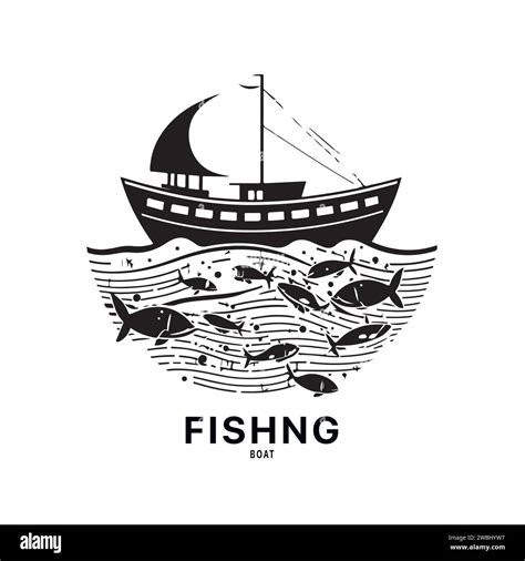 Fishing boat logo design image for Sea transportation and barge boat logo vector. Vector ...