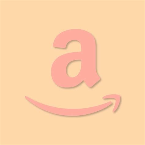 Amazon Aesthetic Icon Peach Vector - (.Ai .PNG .SVG .EPS Free Download)