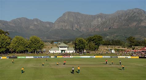 Boland Park in Paarl, during the 2nd T20I between South Africa and ...