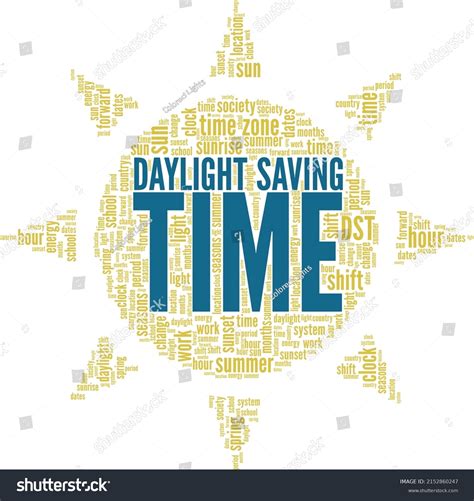 Daylight Saving Time Conceptual Vector Illustration Stock Vector (Royalty Free) 2152860247 ...