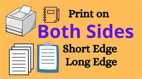 Print on both sides long edge short edge