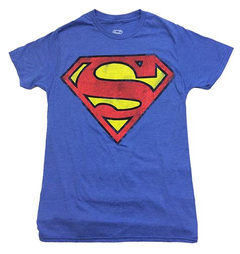 DC Comics Superman Classic Logo Mens Royal Blue T-shirt