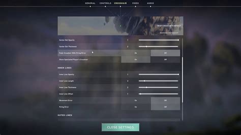 Valorant crosshair settings - israelbezy