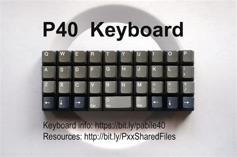 Pabile P40 40-key 4×10 Grid OrthoLinear 40% Compact DIY Keyboard Kit ...