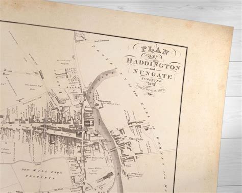 Old Map of Haddington Old Map Print Haddington Old Map - Etsy UK | Town drawing, Old map, Map print