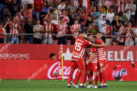 Girona Players Celebrate Their Second Goal Editorial Stock Photo ...