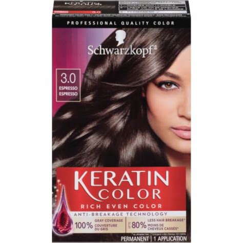 Schwarzkopf® Keratin Color 3.0 Espresso Permanent Hair Color Kit, 1 ct - Kroger