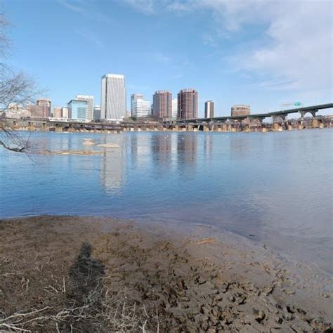 Richmond skyline from Belle Isle in Richmond, VA (Google Maps)