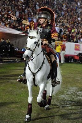 USC Trojan with Traveler the horse. I can still hear you singing- fight ...