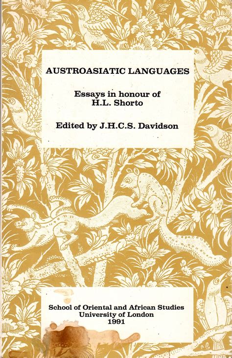 Austroasiatic Languages Essays in Honour of H. L. Shorto by J.H.C.S. Davidson (ed.) - Paperback ...