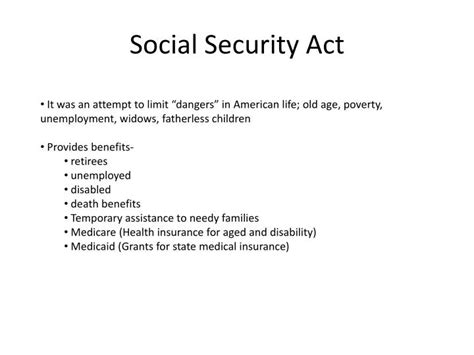 PPT - Social Security Act PowerPoint Presentation, free download - ID ...