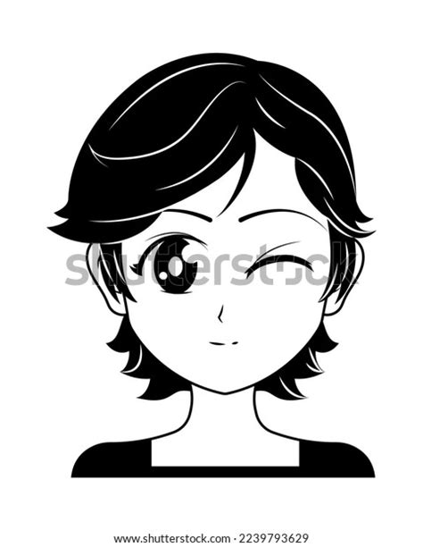 Winking Anime Girl On White Background Stock Vector (Royalty Free) 2239793629 | Shutterstock