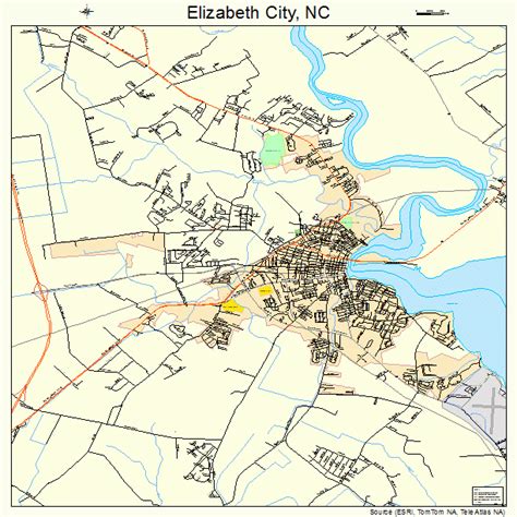 Elizabeth City North Carolina Street Map 3720580