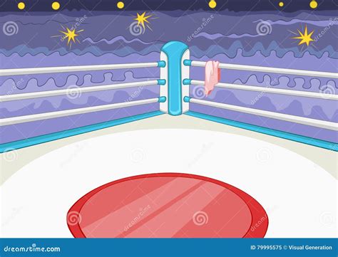 Cartoon Background Of Boxing Ring. Royalty-Free Stock Photography ...