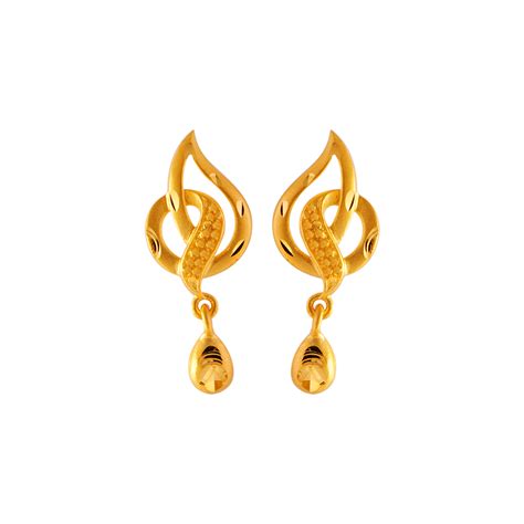 Purchase Simple 22K Gold Clip on Earrings Design Online - PC Chandra