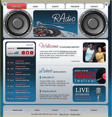 Free Radio Station Website Templates Of Radio Station HTML5 Template ...