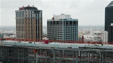 Caesars New Orleans Hotel Tree Topping Ceremony - YouTube