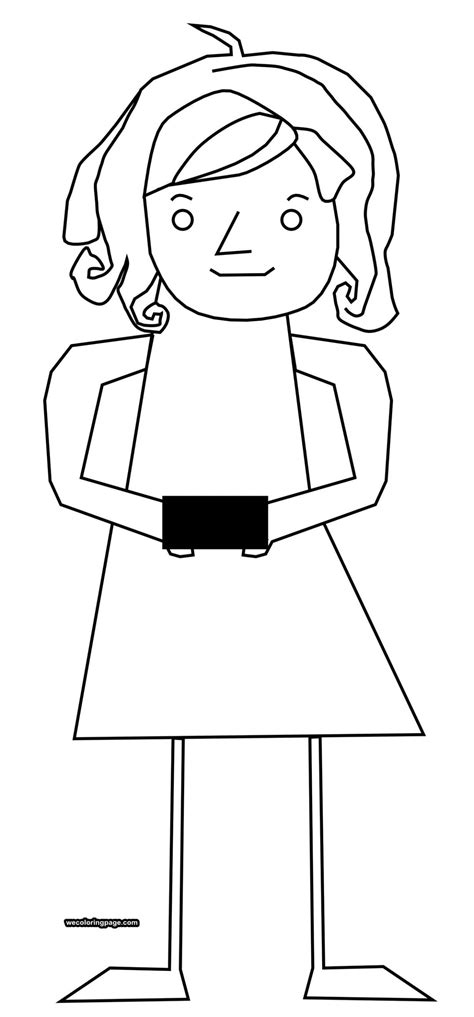 Gift Box Girl Coloring Page – Wecoloringpage.com