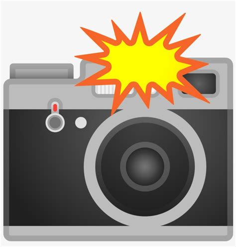 Camera With Flash Icon - Camera With Flash Emoji Transparent PNG ...