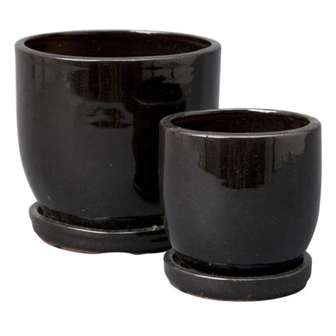 Black Ceramic Planter - Making it Lovely