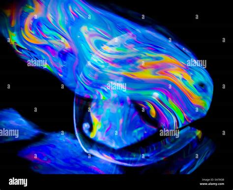 Bright Colorful Iridescent Soap Bubbles Stock Photo - Alamy