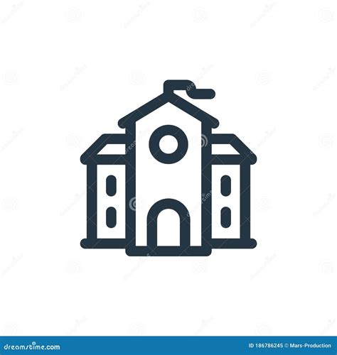 College Vector Icon. College Editable Stroke. College Linear Symbol for ...