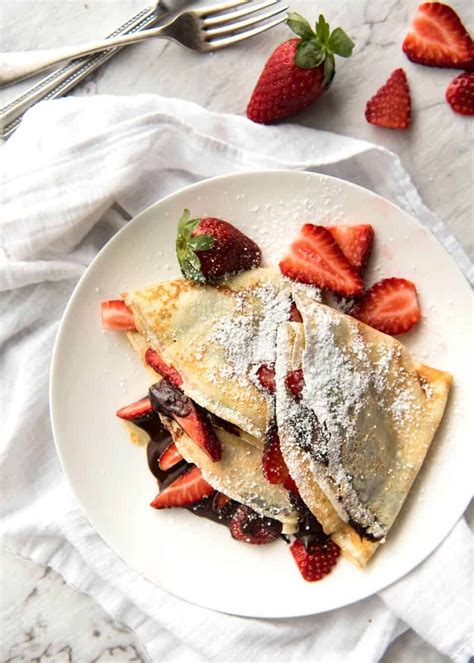 Nutella Crepes with Strawberries | RecipeTin Eats