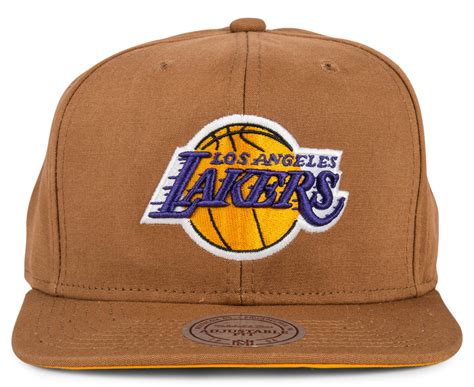 Mitchell & Ness Staple Snapback Lakers Cap - Brown | Scoopon Shopping