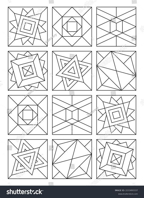 Zentangle Art Easy Depicts Patterns 12 Stock Vector (Royalty Free ...