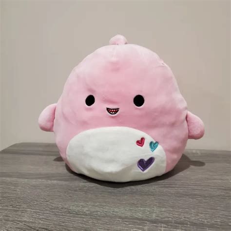 RARE SQUISHMALLOW 8” SELENE The PlNK SHARK TEETH Hearts SUPER SOFT Plush $48.83 - PicClick