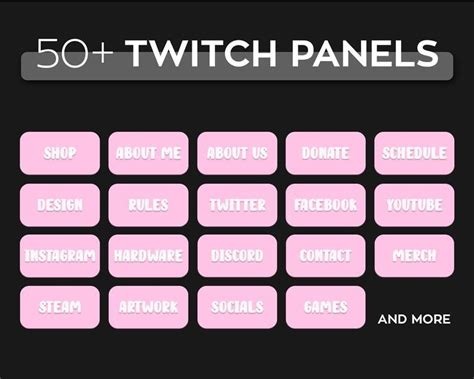 Simple pink twitch panels Da Rules, Steam Artwork, Schedule Design ...