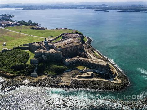 Aerial view of El Morro fortress in San Juan, Puerto Rico. Photograph ...