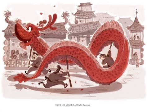 Lunar New Year Dragon Drawing | Bathroom Cabinets Ideas