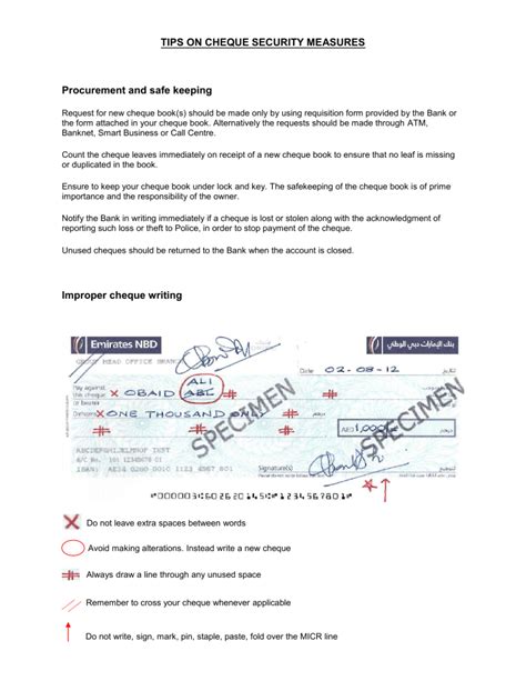 Customer Education Cheque Writing new Tips