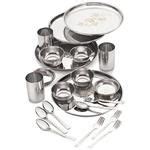 Buy Neelam Stainless Steel Dinner Set - Laser Etched Floral, Sturdy & Durable, Rust Free Online ...