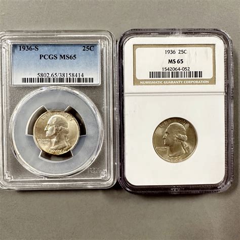 LOT 494 – 2 GRADED SILVER WASHINGTON QUARTERS